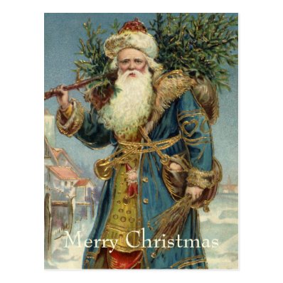 Vintage Christmas, Victorian Santa Claus, St. Nick Postcards