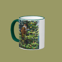 Vintage Christmas, Victorian Santa Claus with Tree mugs