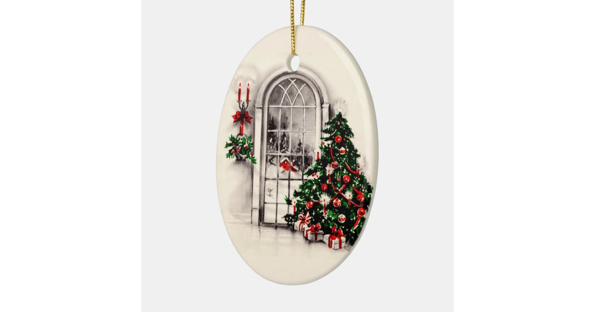 Vintage Christmas Window Lights Ornament Zazzle