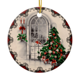 Vintage Christmas Window Lights Ornament