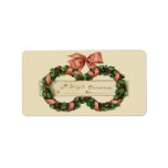 Vintage Christmas Wreaths Gift Tag Avery Label