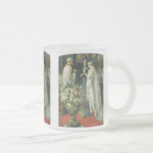 Vintage Church Wedding Ceremony; Bride and Groom Coffee Mugs