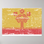 Vintage Chuvashia Flag Print