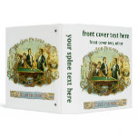 Vintage Cigar Label Art Club Friends Shooting Pool 3 Ring Binders
