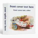 Vintage Cigar Label Art Straight Flush with Hearts Vinyl Binder