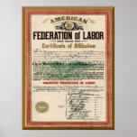 Vintage Cigar Makers  AFL Union Charter posters