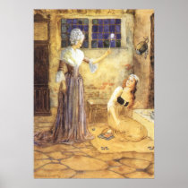 Vintage Cinderella and Fairy Godmother Fairy Tale