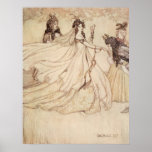 Vintage Cinderella (Ashenputtel) by Arthur Rackham Posters