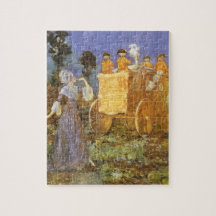 Vintage Cinderella, Fairy Godmother, Golden Coach Jigsaw Puzzles