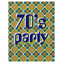 Vintage circles Seventies party Full Color Flyer