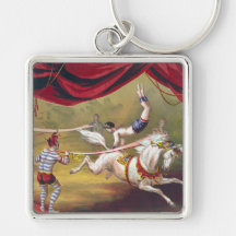 Vintage Circus Art Key Chain