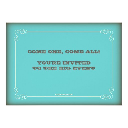 Vintage Circus Carnival Birthday Party Ticket Custom Invite