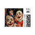 Vintage Circus Clowns, Silly Funny Humorous Stamp