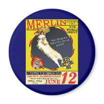 Vintage Circus Corgi Fridge Magnets