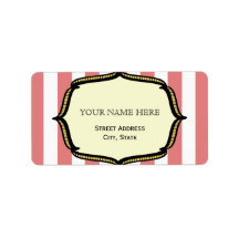 Vintage Circus Inspired Address Label