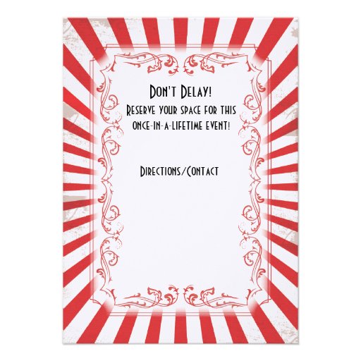 Vintage Circus Invitation
