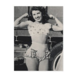 Vintage Circus Muscle Girl Photo Postcard