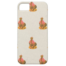 Vintage circus performing bears linen bear pattern iPhone 5 covers