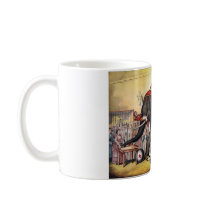 Vintage Circus Poster Art - Performing elephant Mugs