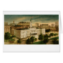 Vintage City Hall New York Cards