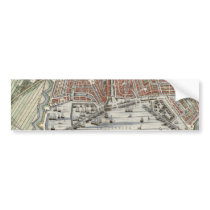 Vintage city map of Amsterdam Bumper Stickers