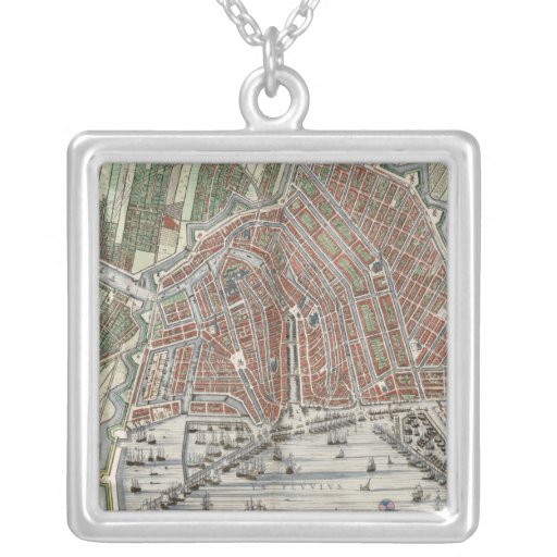 Vintage city map of Amsterdam Jewelry