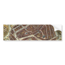 Vintage city map of Leiden Bumper Stickers
