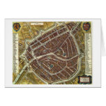 Vintage city map of Leiden Greeting Card