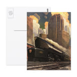 Vintage City Train postcards