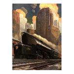 Vintage City Train Print