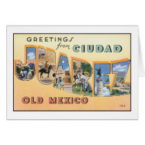 Vintage Ciudad Juarez Old Mexico Postcard by vintagegiftmall Vintage Ciudad Juarez Old Mexico Postcard