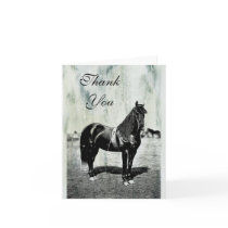 Vintage Civil War Union Horse Thank You Note Card