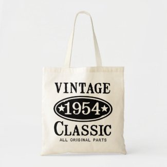 Vintage Classic 1954 Gifts Canvas Bag