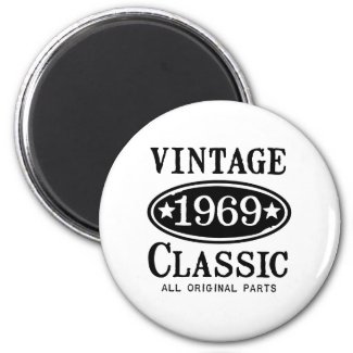 Vintage Classic 1969 gifts Fridge Magnets
