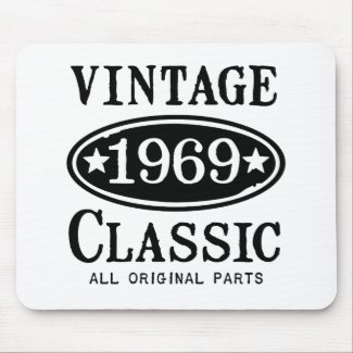 Vintage Classic 1969 gifts Mouse Pads