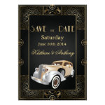 Vintage Classic Gatsby Style Save the Date Invitation