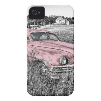 Vintage Classic Pink Car iPhone 4 Cases