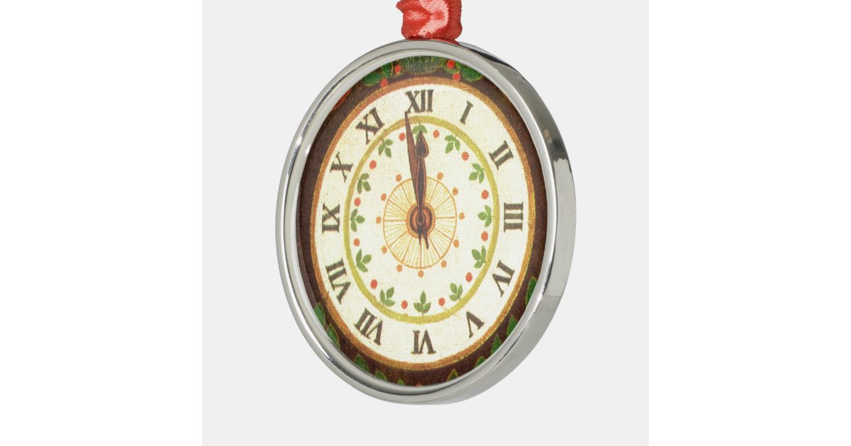 vintage clock countdown to christmas metal ornament zazzle vintage clock countdown to christmas metal ornament zazzle
