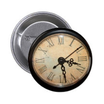 Vintage Clock Face Button