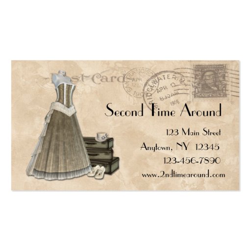 Vintage Clothing Business Card Zazzle