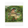 Vintage Clover Girl Irish Lass Ireland Post Cards