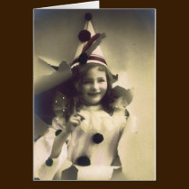 Vintage Clown Photograph Card cards