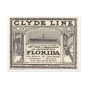 Vintage Clyde Line Florida Steamship Ad postcards