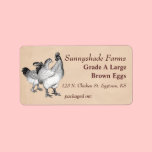 Vintage Cochin Chickens Egg Carton Label labels