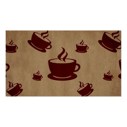 Vintage Coffee Cup Wonderland Business Cards (front side)