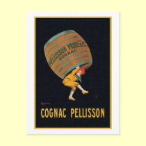 Vintage Cognac Pellisson Ad postcards