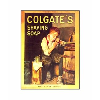 Vintage Colgate Shaving Soap Boy Shaving shirt