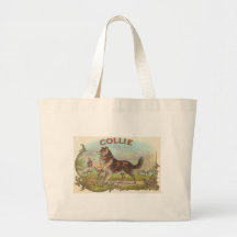 Vintage Collie Dog Canvas Bags