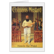 Vintage Colman's Mustard Heads the Field Cricket A Greeting Cards