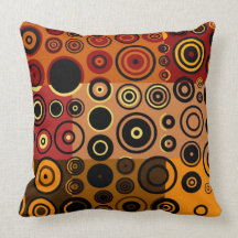 Vintage Colorful Fifties Abstract Art Throw Pillows